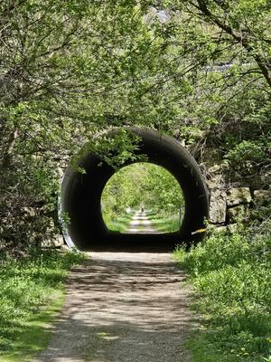 Underpass with Tom in the distance